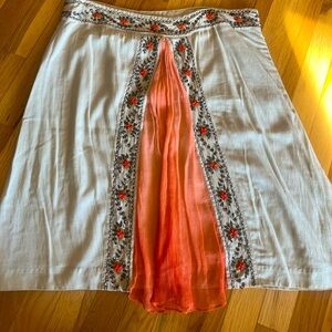 Anthropologie Odille beaded A-line Skirt Size 14
